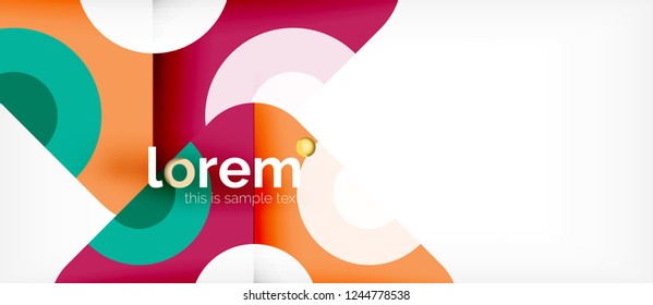 Abstract round elements composition background, organic design template with place for your text