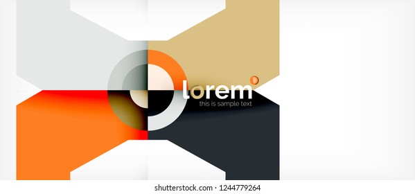 Abstract round elements composition background, organic design template with place for your text