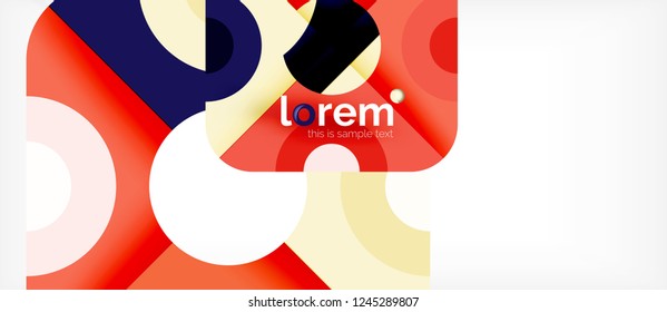 Abstract round elements composition background, organic design template with place for your text