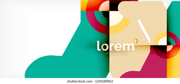 Abstract round elements composition background, organic design template with place for your text