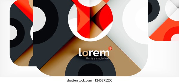 Abstract round elements composition background, organic design template with place for your text