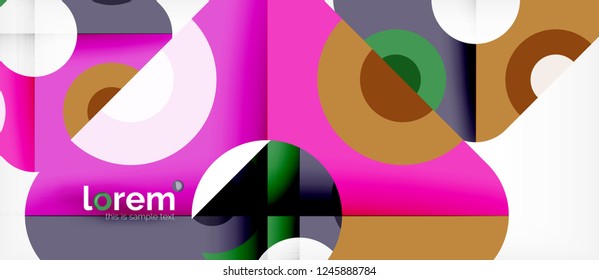 Abstract round elements composition background, organic design template with place for your text
