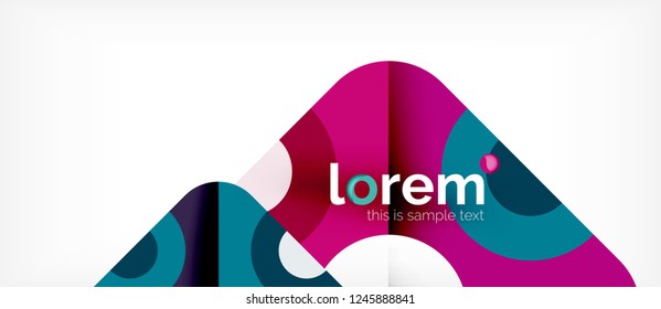 Abstract round elements composition background, organic design template with place for your text