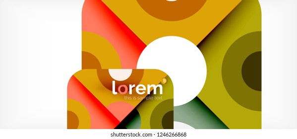 Abstract round elements composition background, organic design template with place for your text