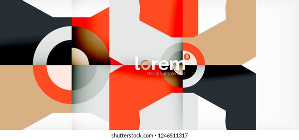 Abstract round elements composition background, organic design template with place for your text