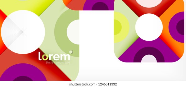Abstract round elements composition background, organic design template with place for your text