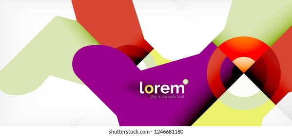 Abstract round elements composition background, organic design template with place for your text