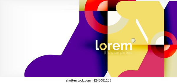 Abstract round elements composition background, organic design template with place for your text