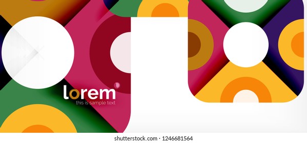 Abstract round elements composition background, organic design template with place for your text