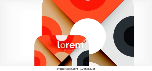 Abstract round elements composition background, organic design template with place for your text