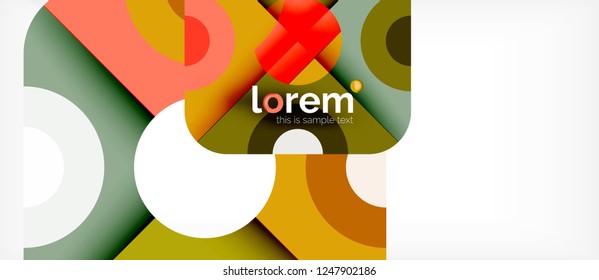 Abstract round elements composition background, organic design template with place for your text