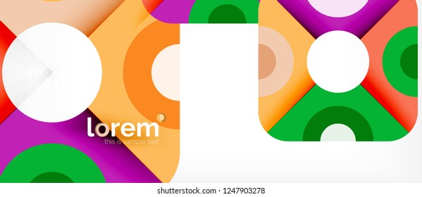 Abstract round elements composition background, organic design template with place for your text