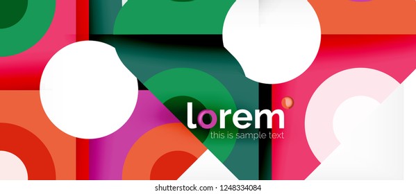 Abstract round elements composition background, organic design template with place for your text