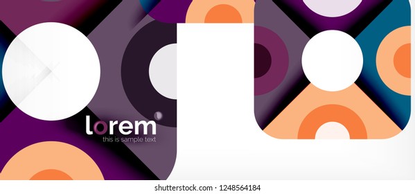 Abstract round elements composition background, organic design template with place for your text
