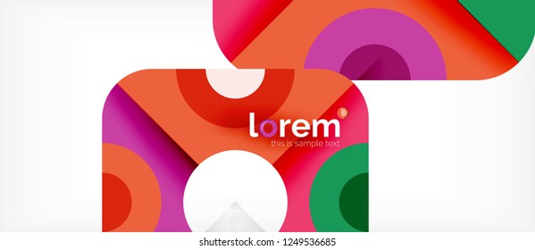 Abstract round elements composition background, organic design template with place for your text