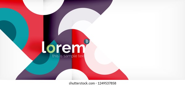 Abstract round elements composition background, organic design template with place for your text