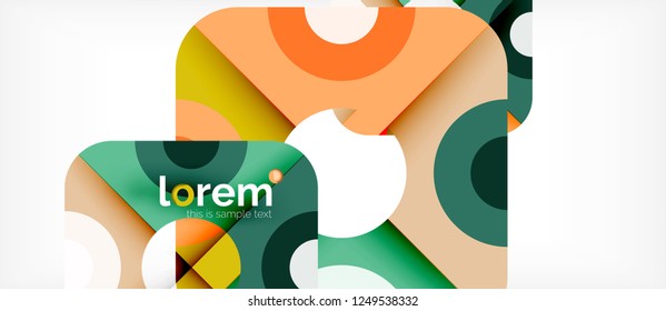 Abstract round elements composition background, organic design template with place for your text