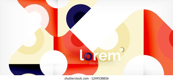 Abstract round elements composition background, organic design template with place for your text