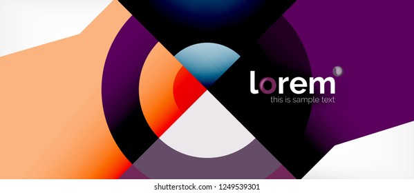 Abstract round elements composition background, organic design template with place for your text