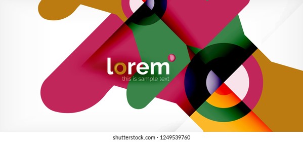 Abstract round elements composition background, organic design template with place for your text