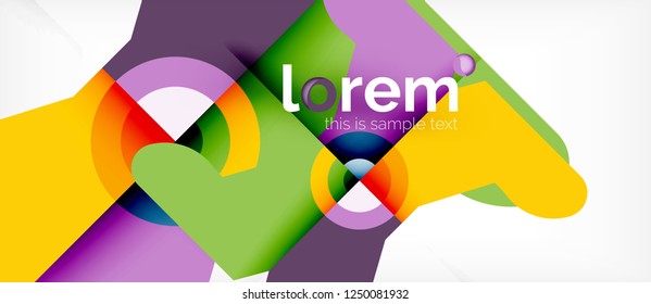 Abstract round elements composition background, organic design template with place for your text