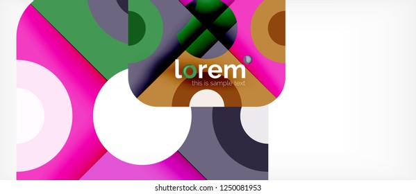 Abstract round elements composition background, organic design template with place for your text