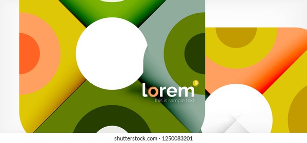 Abstract round elements composition background, organic design template with place for your text