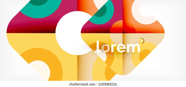 Abstract round elements composition background, organic design template with place for your text