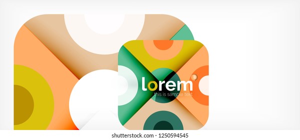 Abstract round elements composition background, organic design template with place for your text