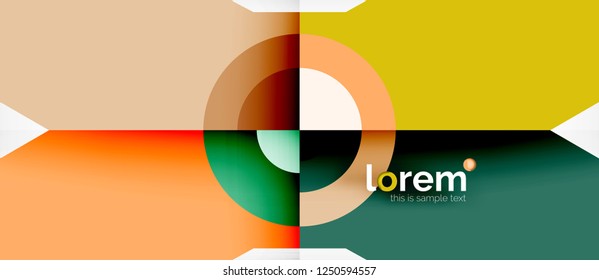 Abstract round elements composition background, organic design template with place for your text