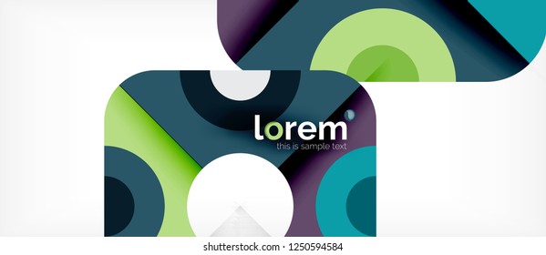 Abstract round elements composition background, organic design template with place for your text