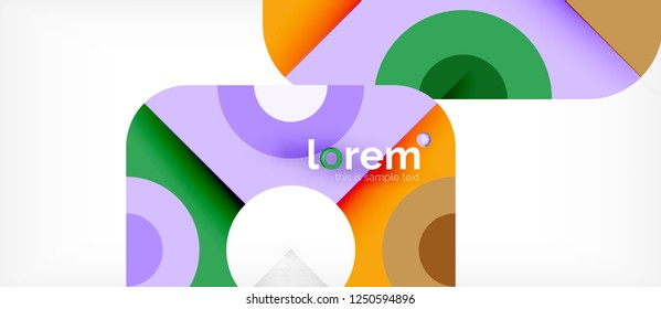 Abstract round elements composition background, organic design template with place for your text