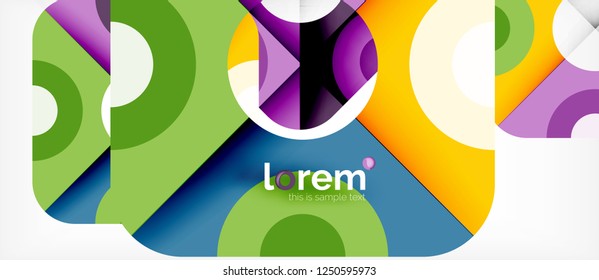 Abstract round elements composition background, organic design template with place for your text