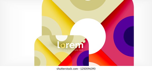Abstract round elements composition background, organic design template with place for your text
