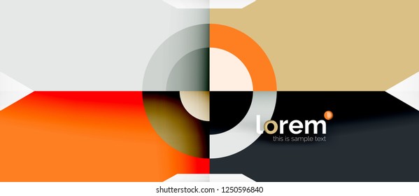 Abstract round elements composition background, organic design template with place for your text