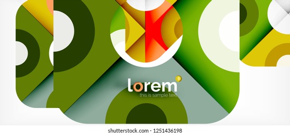 Abstract round elements composition background, organic design template with place for your text