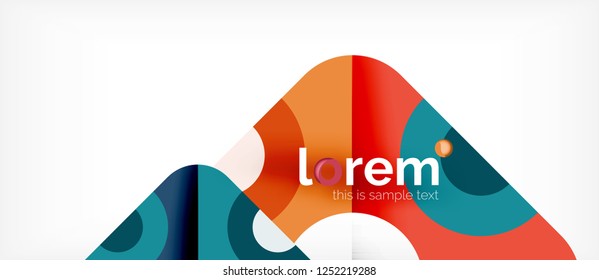 Abstract round elements composition background, organic design template with place for your text