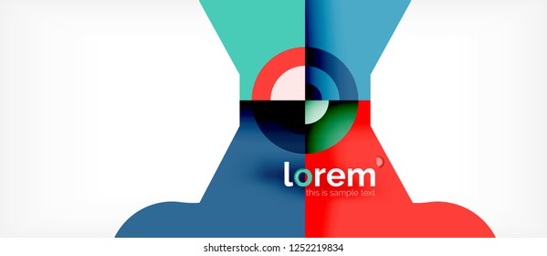 Abstract round elements composition background, organic design template with place for your text