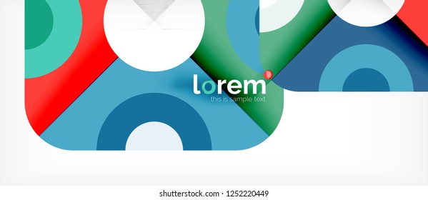 Abstract round elements composition background, organic design template with place for your text