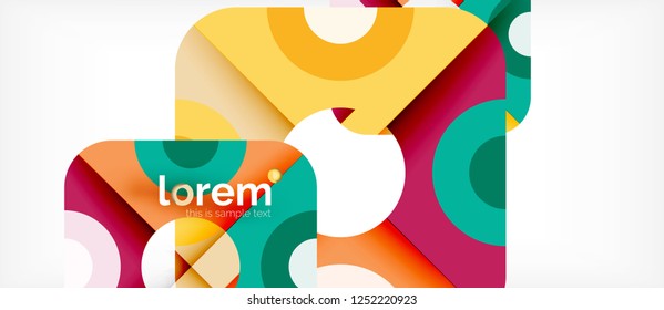 Abstract round elements composition background, organic design template with place for your text