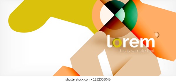 Abstract round elements composition background, organic design template with place for your text