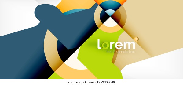 Abstract round elements composition background, organic design template with place for your text