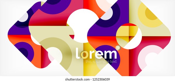 Abstract round elements composition background, organic design template with place for your text