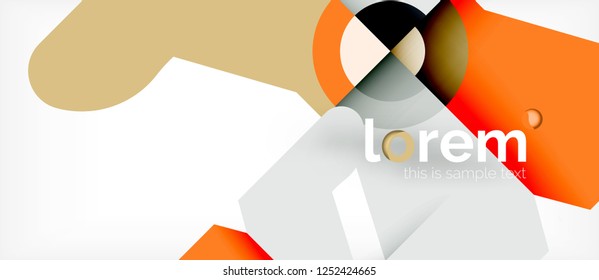 Abstract round elements composition background, organic design template with place for your text