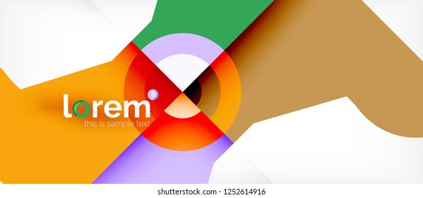 Abstract round elements composition background, organic design template with place for your text