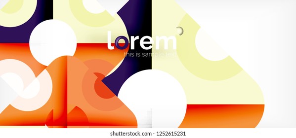 Abstract round elements composition background, organic design template with place for your text