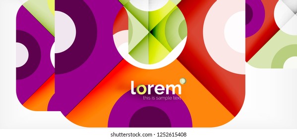 Abstract round elements composition background, organic design template with place for your text