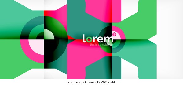 Abstract round elements composition background, organic design template with place for your text