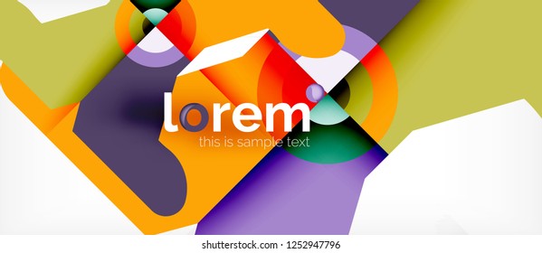Abstract round elements composition background, organic design template with place for your text
