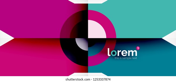 Abstract round elements composition background, organic design template with place for your text